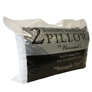 Hollowfibre Polyester Pillow Washable to 40°C Pair