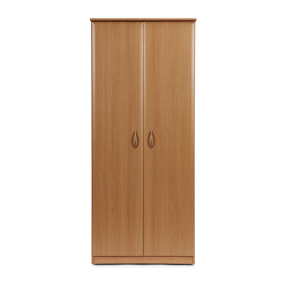 Stock 7 Grasmere 2 door wardrobe 
Size: W800 x H1900 x D600mm  
Finish: Light Oak