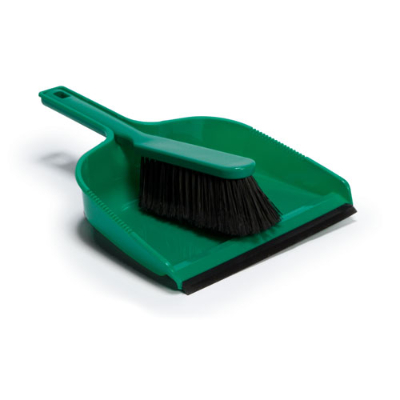 Dustpan & Soft Brush Set - Green