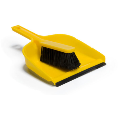 Dustpan & Soft Brush Set - Yellow