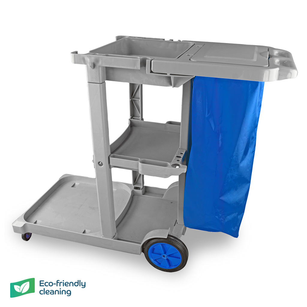 Cleaners Janitorial Jolly Trolley with Waste Bag