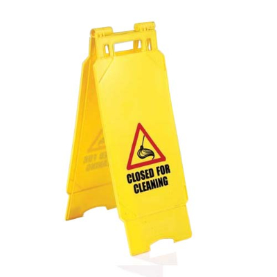 Safety A-Frame sign 'closed for cleaning'