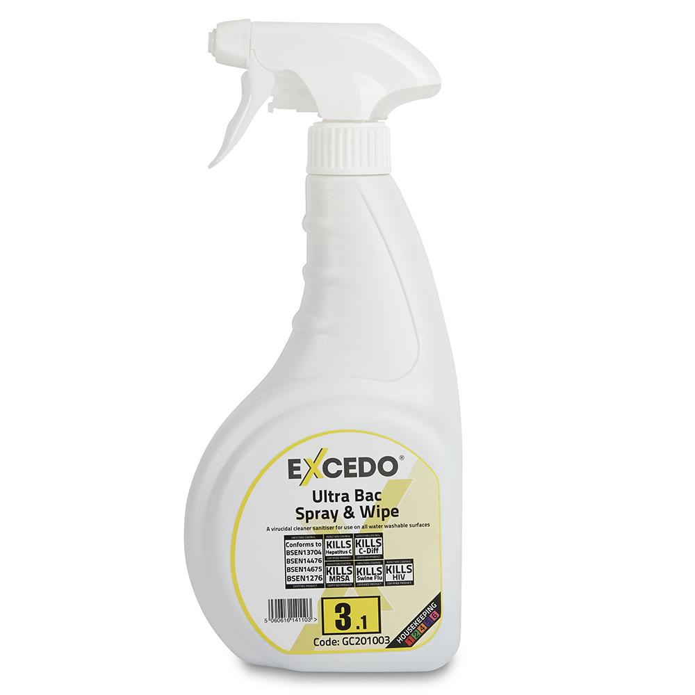 Excedo 3.1 Ultra-Bac Spray & Wipe - 6 x 750ml