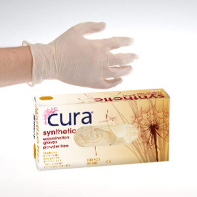 Cura Premium Synthetic Vinyl P/Free Gloves - Small - 10 x 100