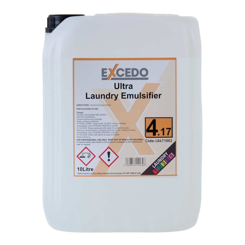 Excedo 4.17 Ultra Laundry Emulsifier - 10ltr