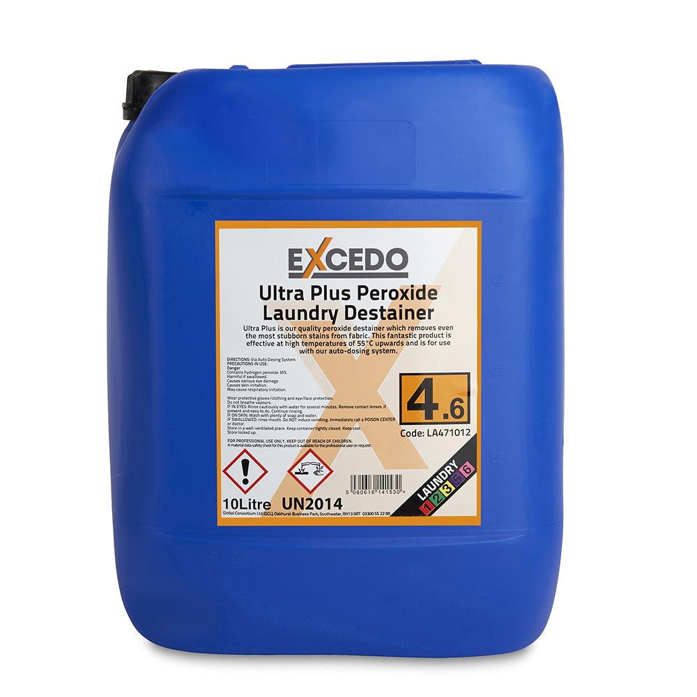 Excedo 4.6 Ultra Plus Peroxide Laundry Destainer - 10ltr