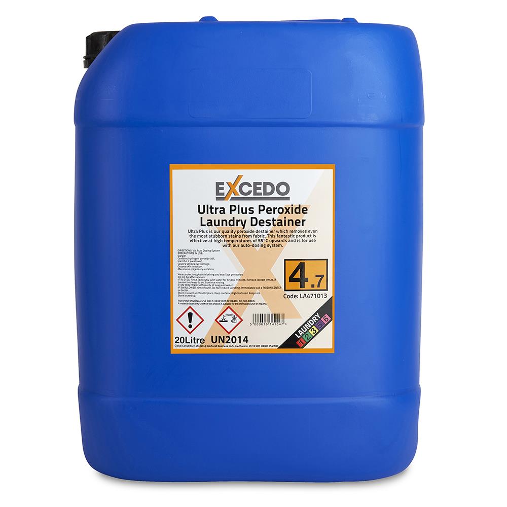 Excedo 4.7 Ultra Plus Peroxide Laundry Destainer - 20ltr