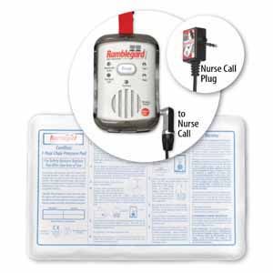 Ramblegard Wireless Seatgard Nurse Call Alarm Mat System with Mono/Stereo Dual Adaptor