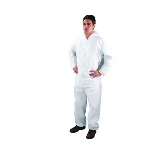 Disposable Non-Woven Coveralls 50G White - Size XL x 50