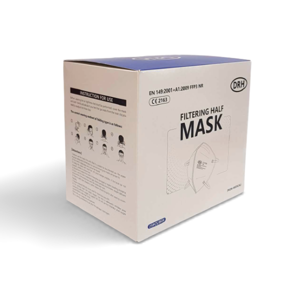 FFP3 Unvalved Disposable Respirator Face Mask x 25