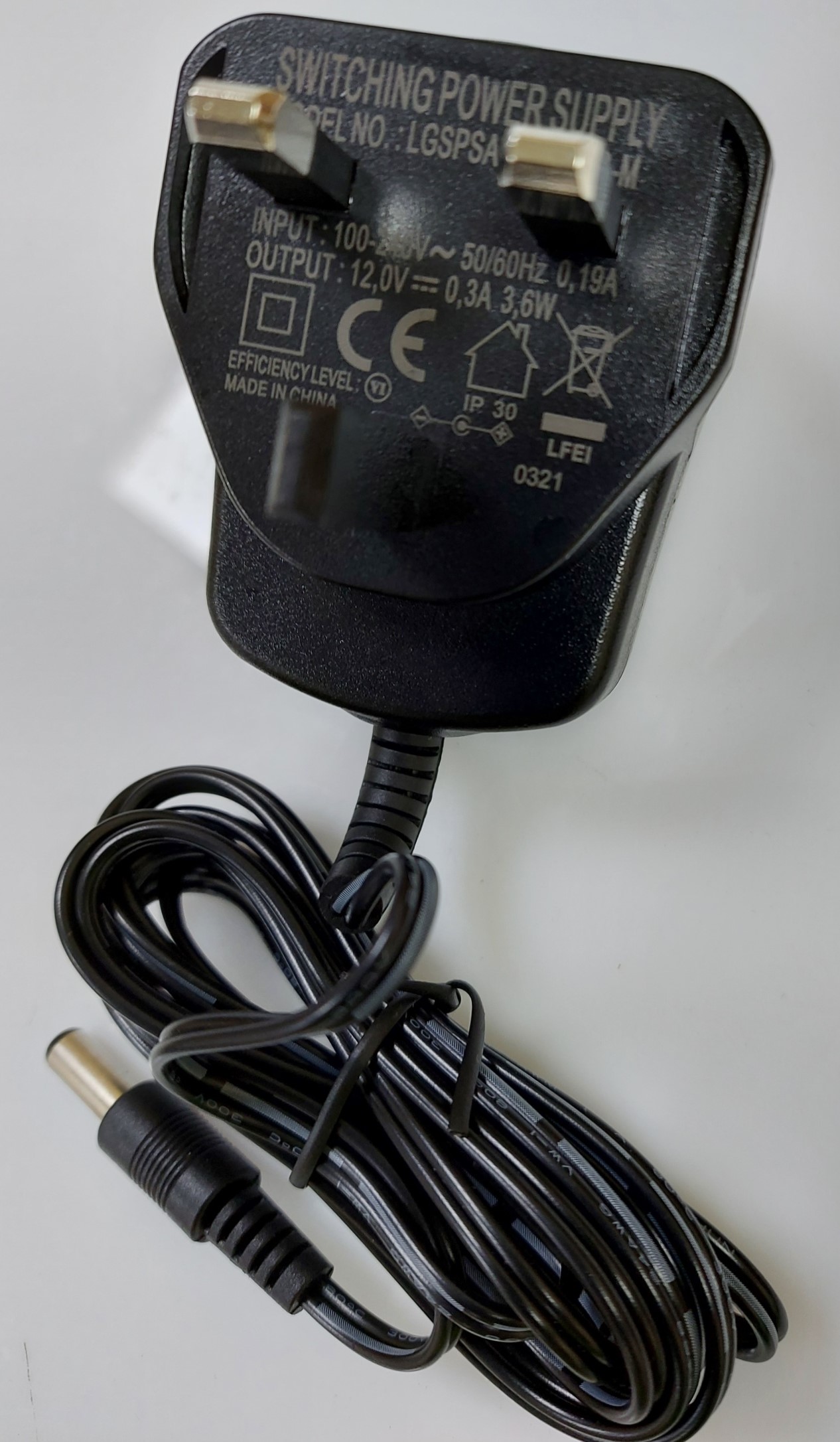 Mains Charger/Adaptor for Marsden Chair/Hoist Scales - Single Screen Version