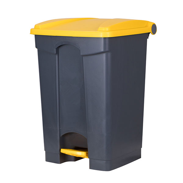 Plastic Pedal Bin - 45ltr - Yellow