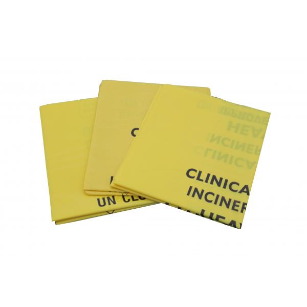 Yellow Clinical Waste Sacks Heavy Duty 12kg - Large x 500