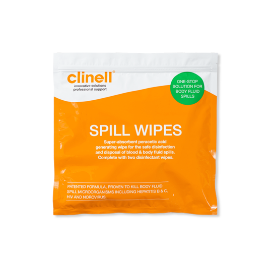 Clinell fluid spill wipe kit