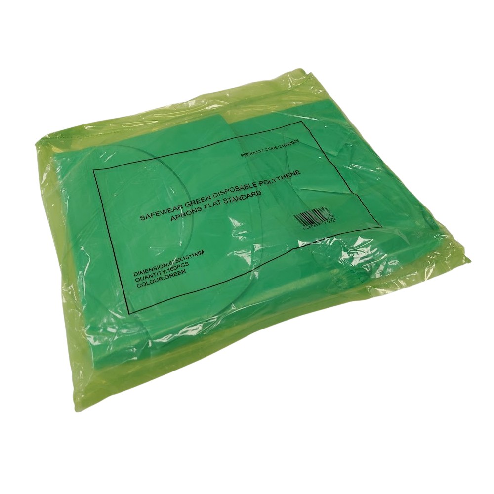 Aprons Flat Pack - Green - 10 x 100