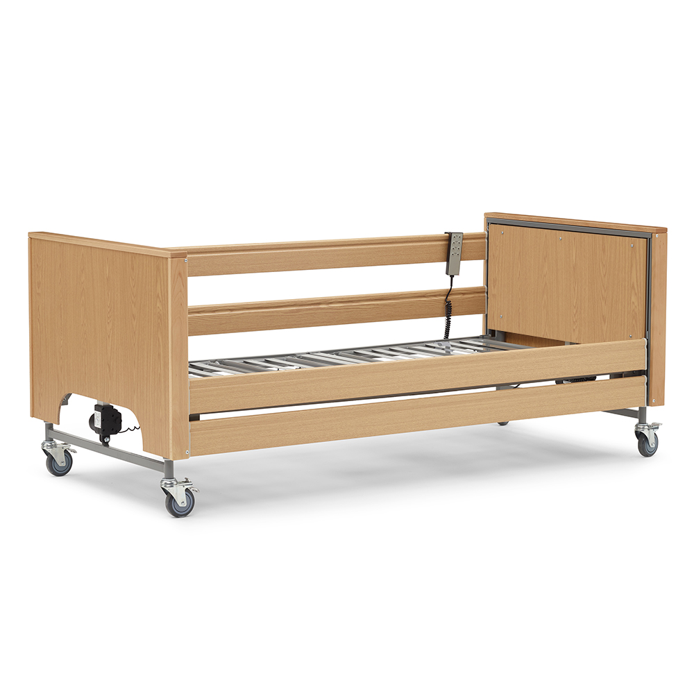 Ashton Standard Profiling Bed With Side Rails - Oak