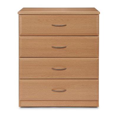 Stock 7 Grasmere 4 drawer chest 
Size: W800 x H965 x D500mm 
Finish: Light Oak