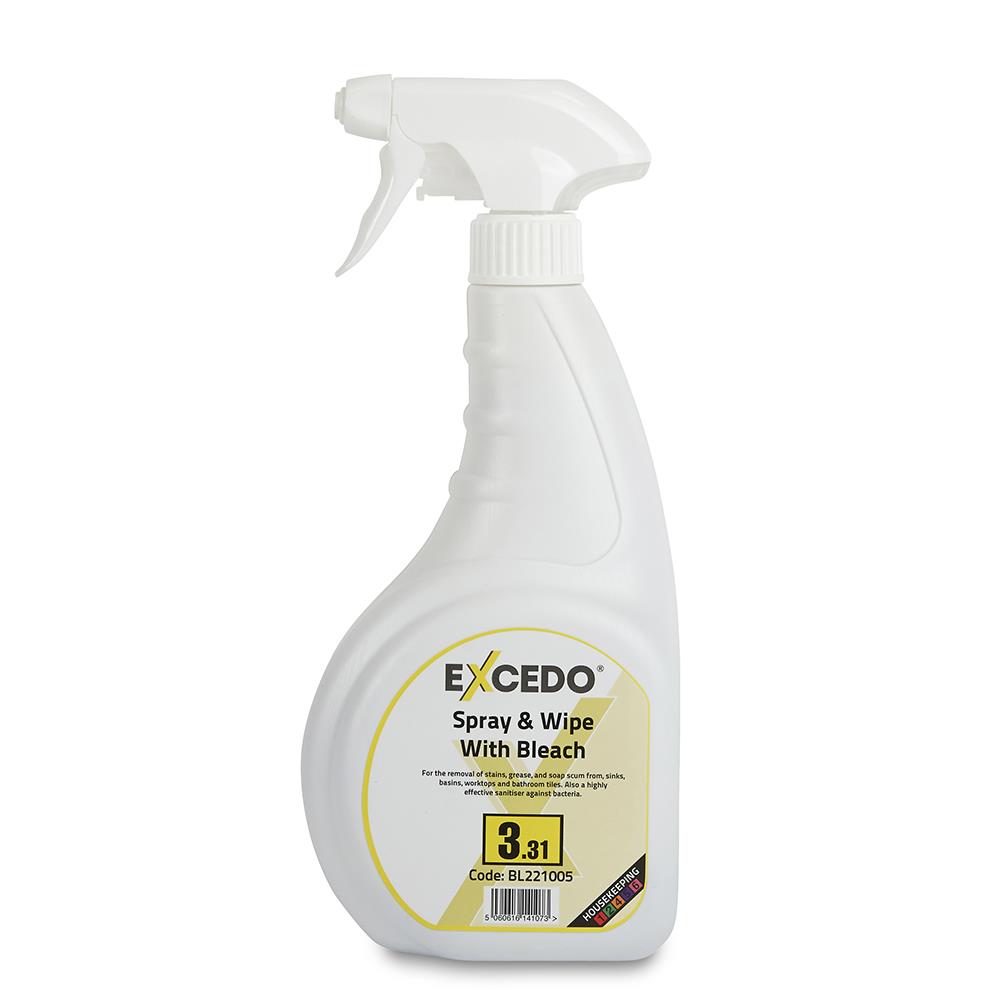 Excedo 3.31 Spray & Wipe With Bleach - 6 x 750ml