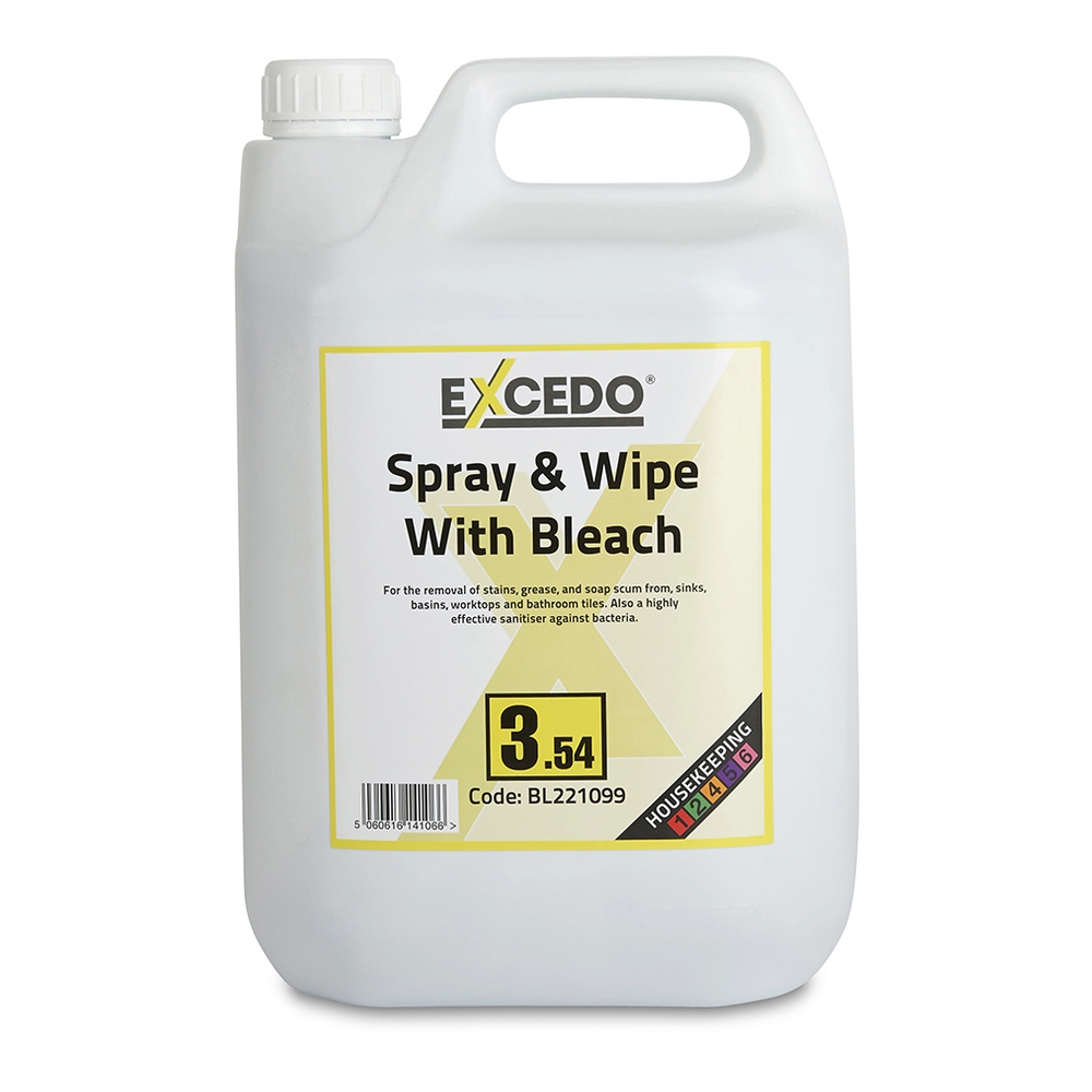 Excedo 3.54 Spray & Wipe With Bleach - 2 X 5Ltr