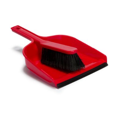 Dustpan & Soft Brush Set - Red