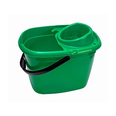 14ltr Mop Bucket with Wringer - Green 