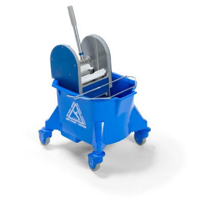 Mop Bucket On Wheels with Wringer - 20ltr - Blue