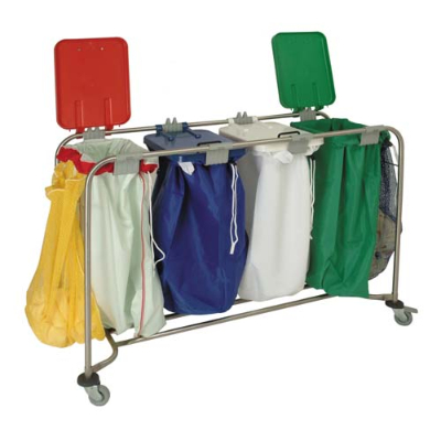 Medicart 4 bag laundry trolley