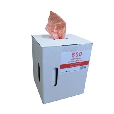 All Purpose Cleaning Cloths Dispenser Box - Red x 500