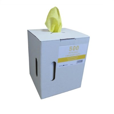 All Purpose Cleaning Cloths Dispenser Box - Yellow x 500