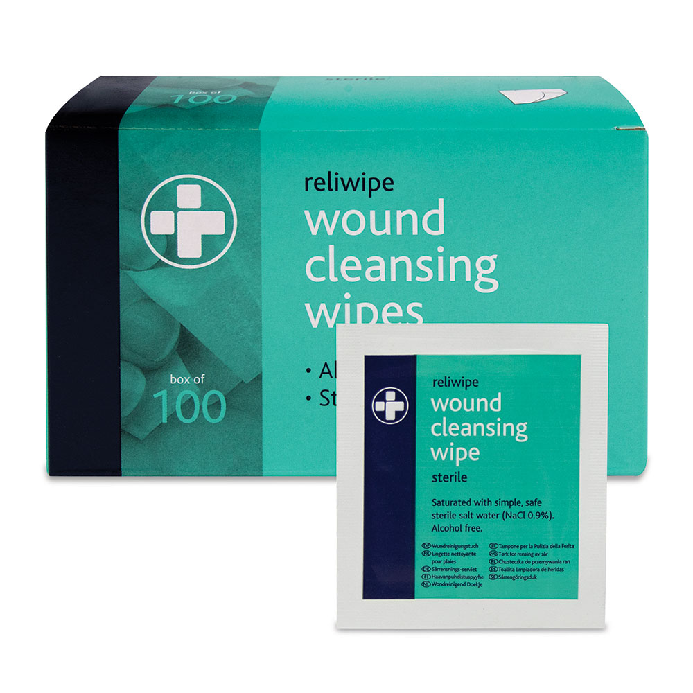Wound Cleansing Wipes Alcohol Free x 100